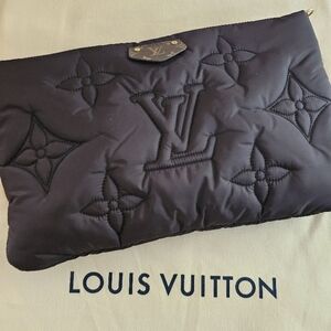 Louis Vuitton Navy Quilted Clutch